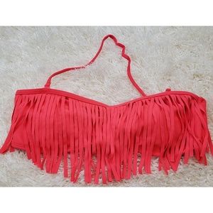 Forever 21 | Fringe Bandeau Halter Bikini Top L